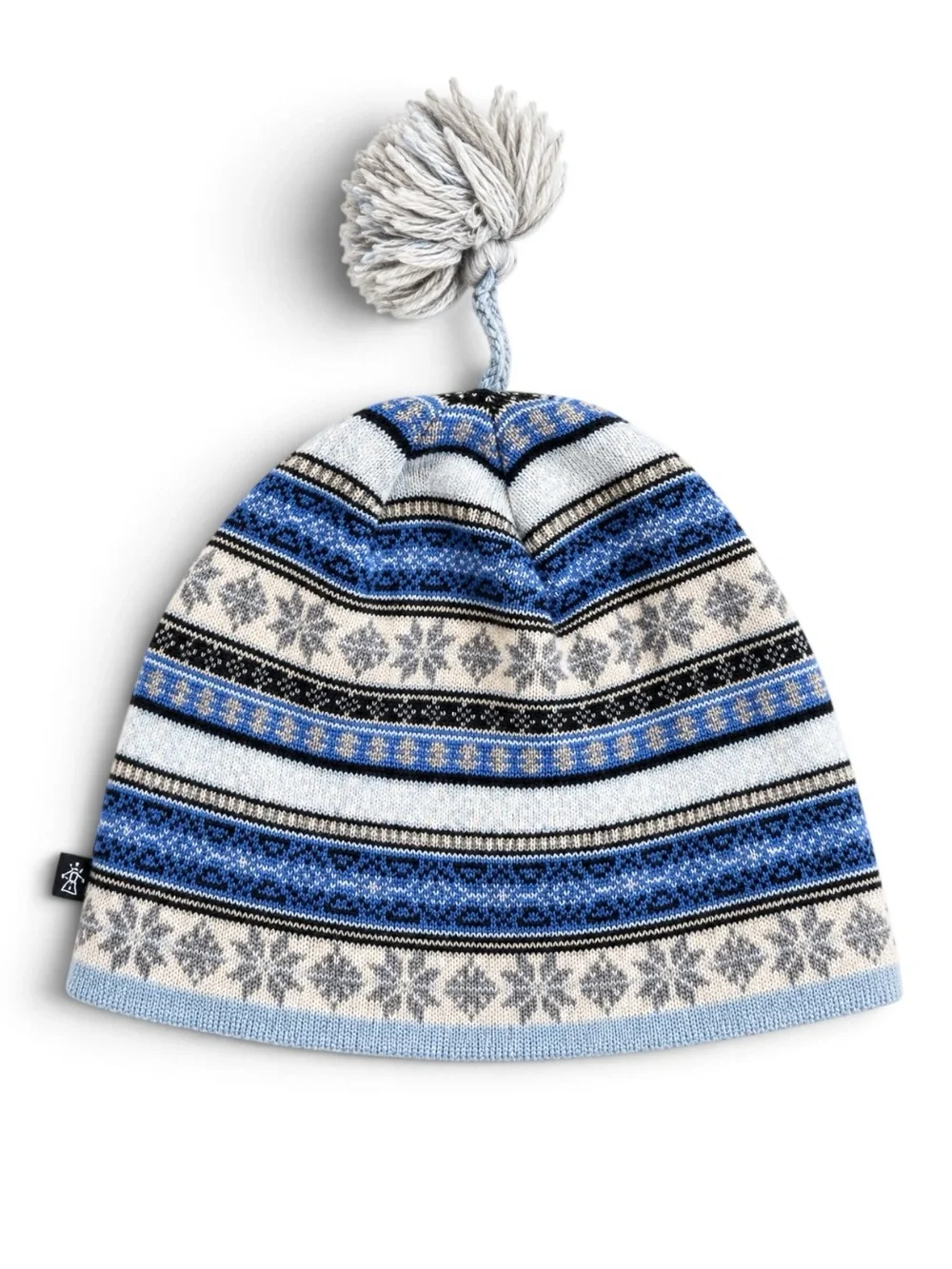 Turtle Fur Merino Wool Hat Fair Isle Pom Pom Beanie Made In Italy One Size